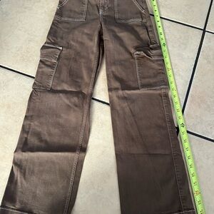 Abercrombie Kids Tan High-Rise Wide Leg Pants